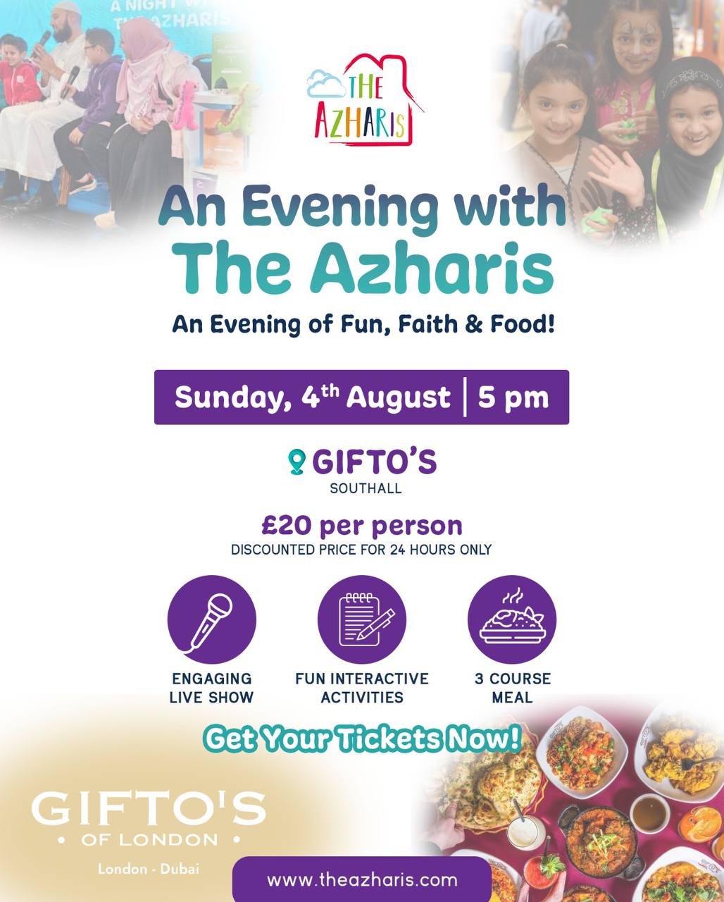 West London (Gifto's, Southall) - Evening with The Azharis - Adult & Child Ticket