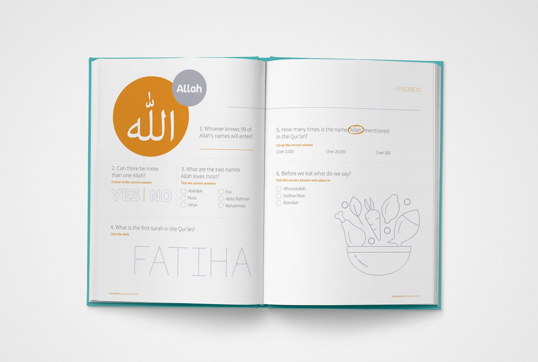 Names Of Allah Workbook - The Azharis
